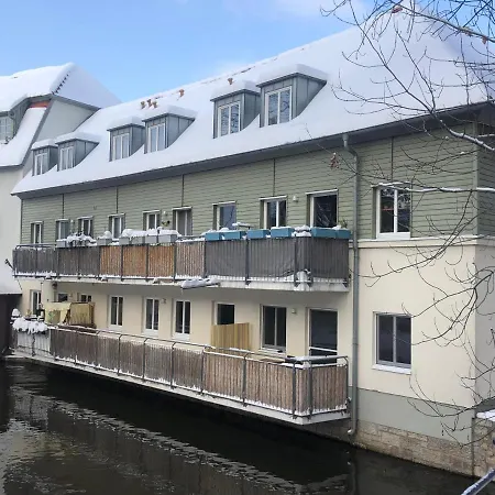 Ferienwohnung Blickfang: Modern Apartment in Erfurt's Old Town with Balcony Exterior photo