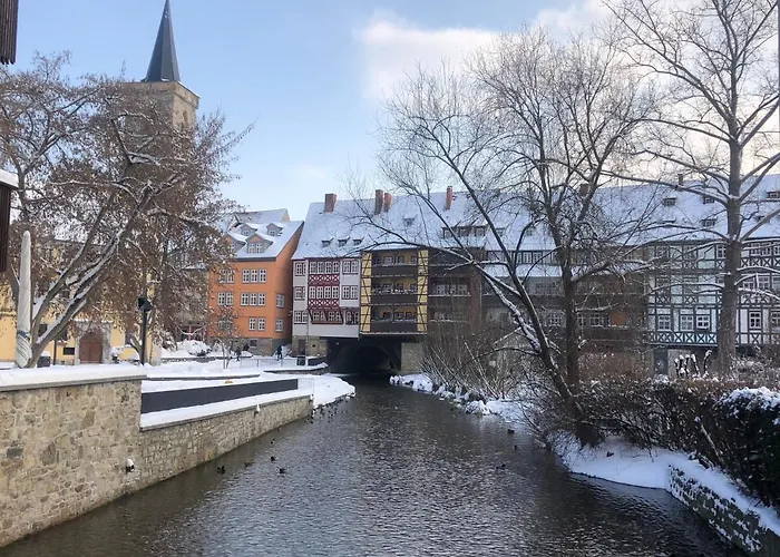 Ferienwohnung Blickfang - Modernes Apartment Direkt In Der Altstadt Von Erfurt Mit Balkon - Beste Lage Und Aussicht